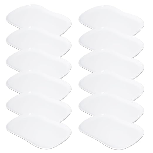 Carlisle FoodService Products Stadia Resuable Plastic Platter for Home and Restaurant, Melamine, 13 x 7 Inches, White, (Pack of 12)