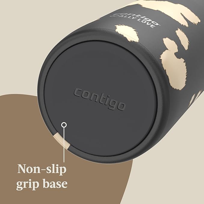 Contigo x Ally Love Streeterville Stainless Steel Tumbler with Straw, Easy Clean Lid, Leak Proof, BPA Free, 24oz, Licorice