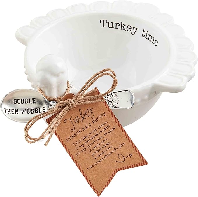 Mud Pie Thanksgiving Tidbit Set, Turkey, 4 3/4" x 4 1/2"