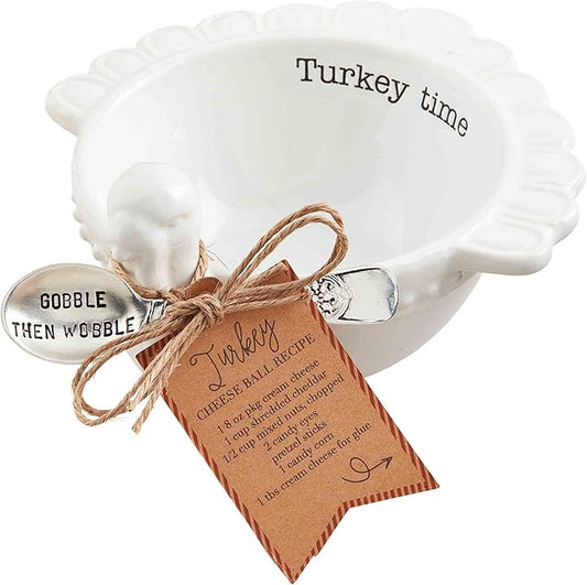 Mud Pie Thanksgiving Tidbit Set, Turkey, 4 3/4" x 4 1/2"