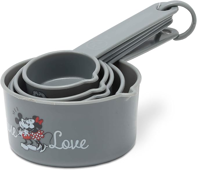 Disney Mickey and Minnie Mouse Measuring Cups - Adorable Love Themed Mickey Mouse Measuring Cups for Kitchen