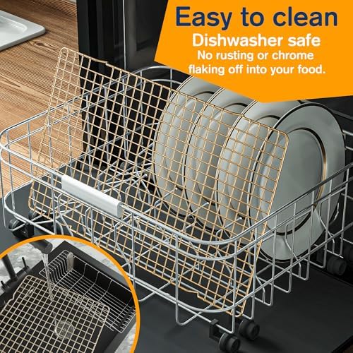 2 PCS Cooling Racks for Cooking and Baking, 10" x 16", Gold