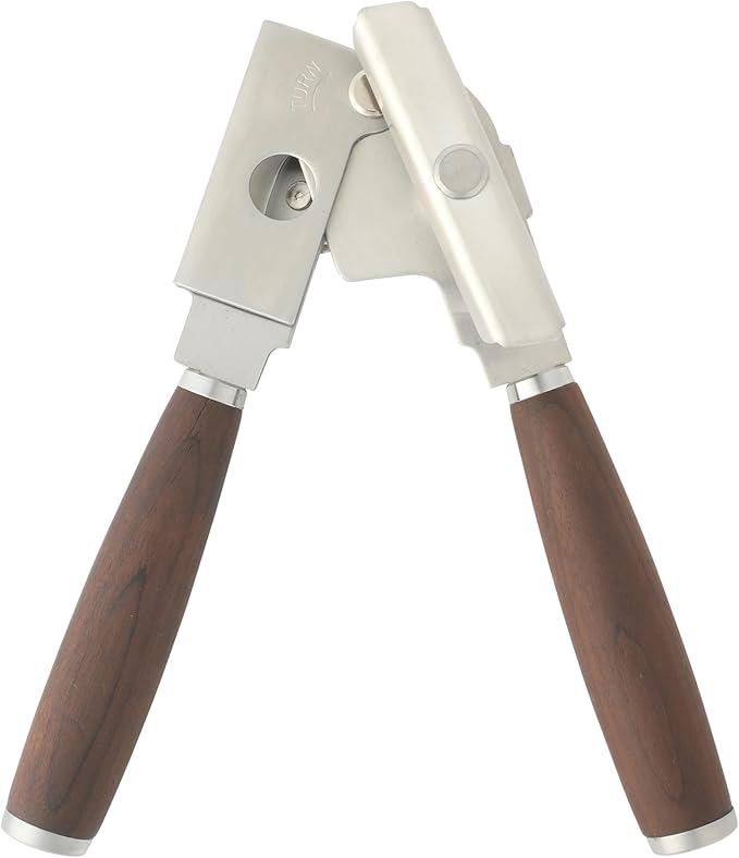 Sur La Table Kitchen Essential Walnut & Co. Stainless Steel W/Walnut Handle Heavy Duty Can Opener and Bottle Opener