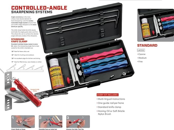 Lansky Standard Coarse Sharpening System with Fine Hones