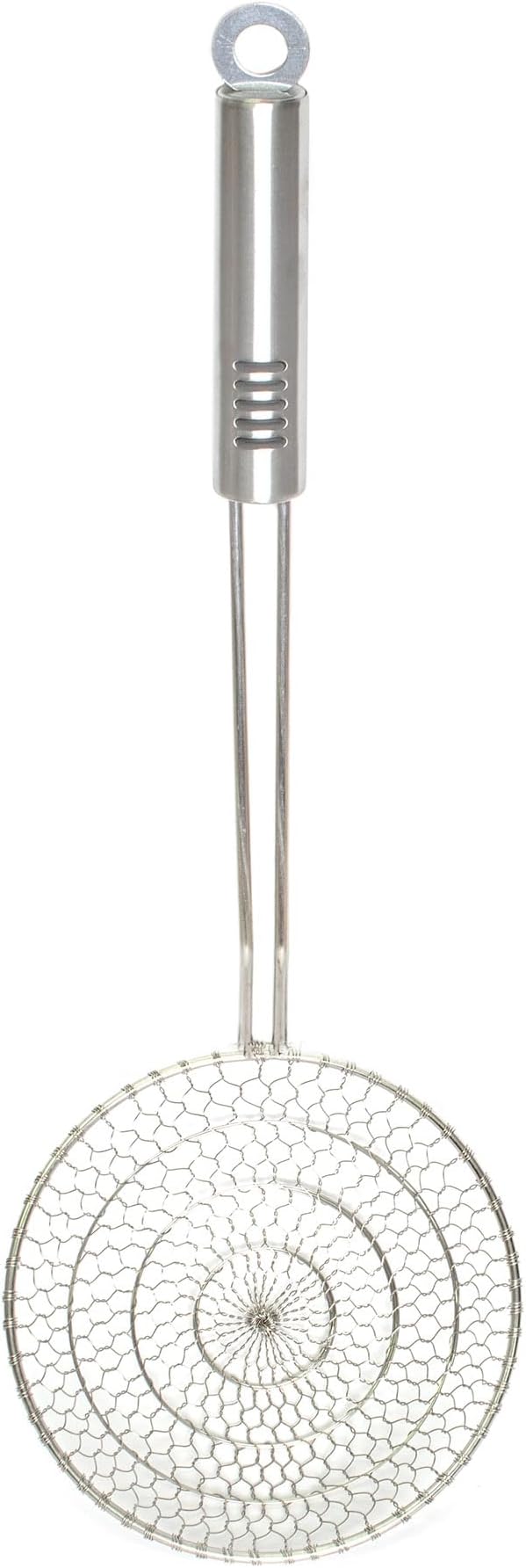 Helen's Asian Kitchen Spider Strainer, 5-Inch, All Stainless Steel Mesh Basket And Handle, For Noodles, Dumplings, Wontons, Deep Frying, And Draining Tasks