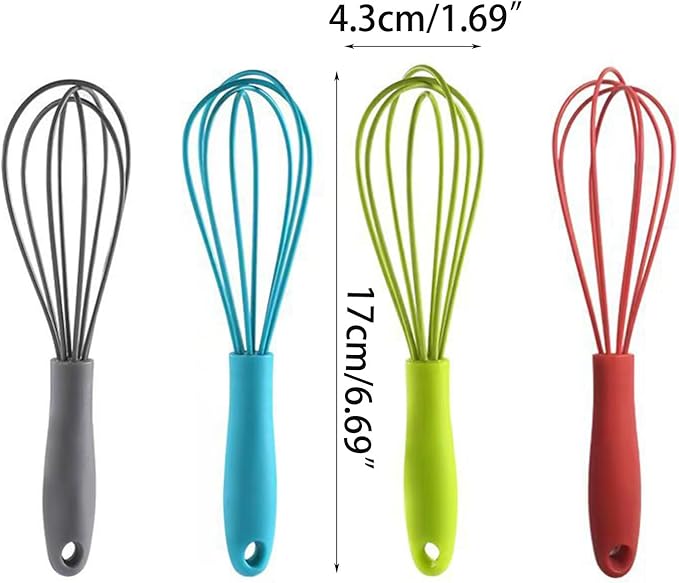 Silicone Eggs Beater Handheld Whisk Cream Foam Maker n Slip Eggs Blender Silicone Eggs Whiskers Portable Gray