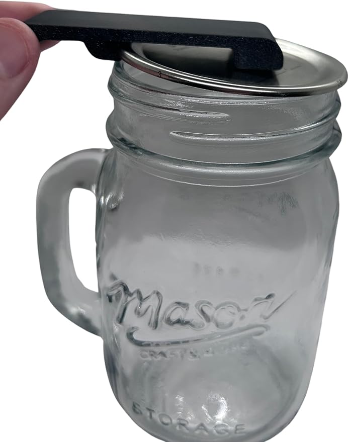 Canning and Mason Jar Opener, Easy Release Vacuum Seal for all lids magnetic (Black)