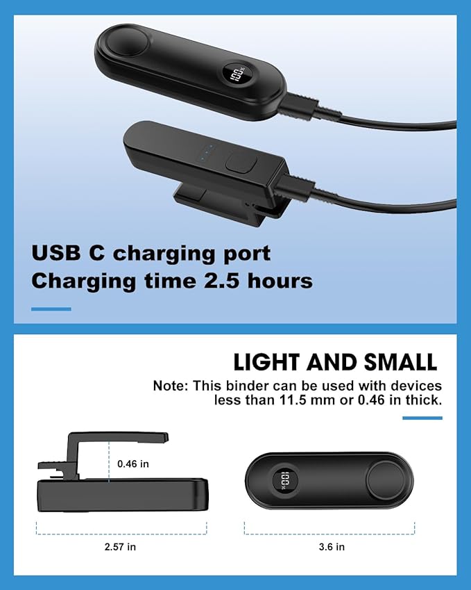 Remote Page Turner for Kindle Reading Accessories, Clicke for iPad iPhone Android Tablets E-Book Reading Noels, Camera Remote Shutter Selfie Controller,Black