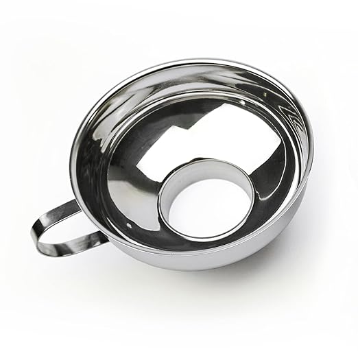 RSVP International Endurance Canning Collection Non-Reactive 18/8 Stainless Steel, Dishwasher Safe, Funnel, 2-1/4"