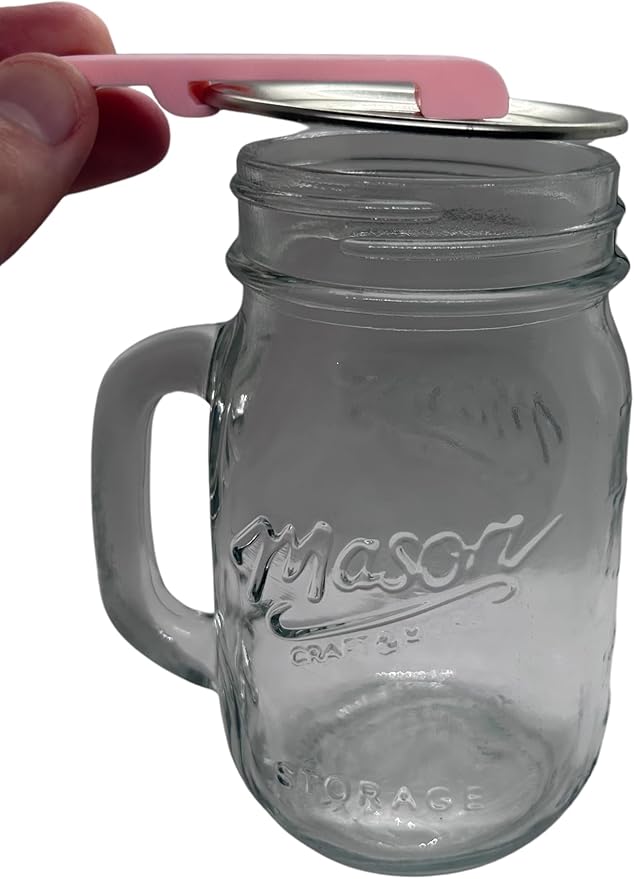 Canning and Mason Jar Opener, Easy Release Vacuum Seal for all lids magnetic (Pink)