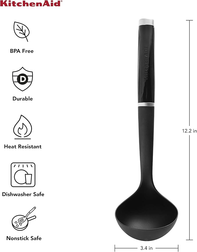 KitchenAid KE006OHOBA Classic Nylon Ladle,(Pack of 12)