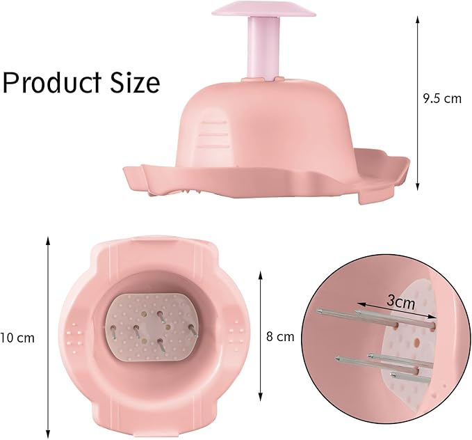 2 Pieces Food Safety Holder Mandoline Slicing Tool, Food Slicer Cutter Finger Guard for Mandoline Slicer Grater Cutting (Pink)
