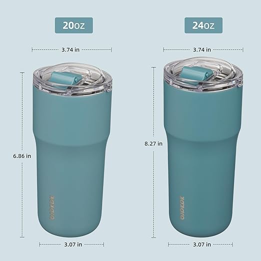 BJPKPK Insulated Tumbler,20oz Stainless Steel Tumbler with lid,Double Wall Travel Coffee Mug Thermal Cup,Keep Drinks Cold and Hot,Haze Blue