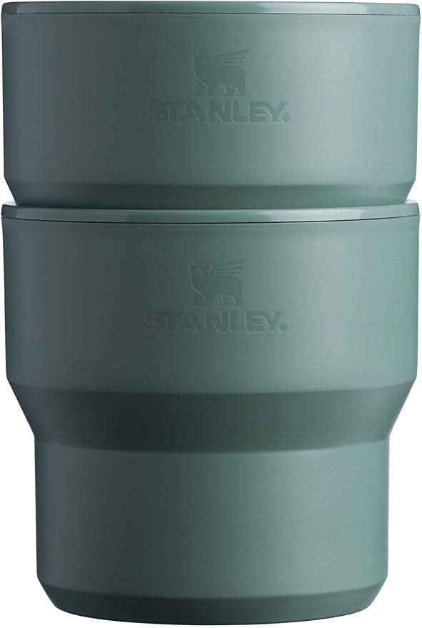 STANLEY Stay-Hot Stacking Camp Cup 10 oz | Press In Drink Through Lid | Cup for Coffee, Tea and Drinks | Insulated Stainless Steel Coffee Mug | BPA-Free