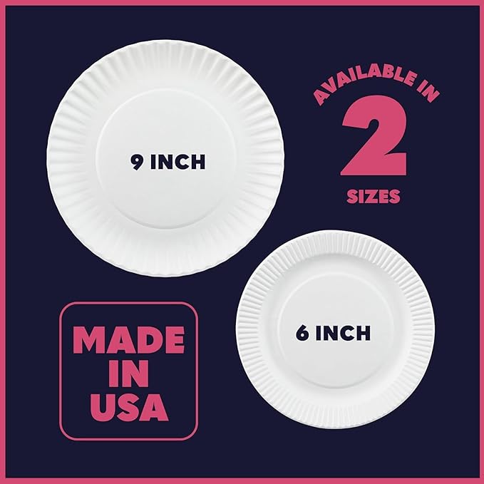 6 Inch Round paper Plates (200)