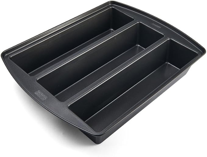 Chicago Metallic Professional Lasagna Trio Pan, Perfect for loaf breads, cakes and more 12.5 by 16 by 3 inches, Silver (Pack of 12)
