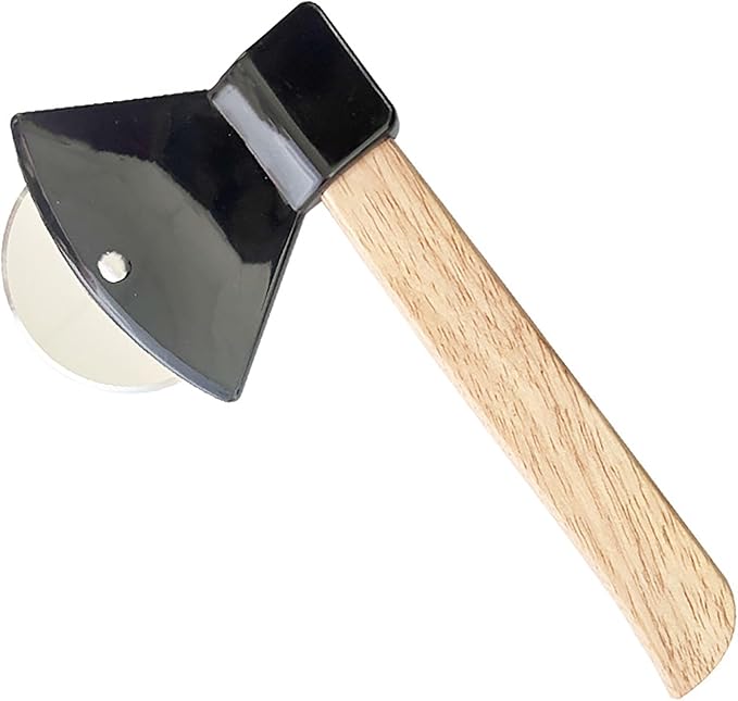 Axe Head Shape Pizza Cutter, 9 Inch x 4 Inch Stainless Steel Pizza Knife Sharp Blade for Cutting of Pizza, Bread and Cake (black)