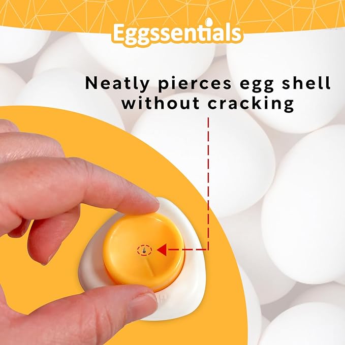 Eggssentials Egg Piercer to Cook Hard Boiled Eggs - Sturdy Base and Sharp Pin to Pierce Raw Eggs.