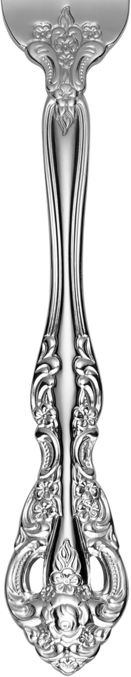 Oneida Silverware Set For 4, Michelangelo 20-Piece Fine Flatware Set, Service For 4, Heavyweight 18/10 Stainless Steel, Mirror Finish, Dishwasher Safe, Knives Spoons & Forks Sets (Silver, 20 Piece)