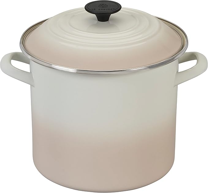 Le Creuset Enamel On Steel Stockpot, 8 qt., Meringue
