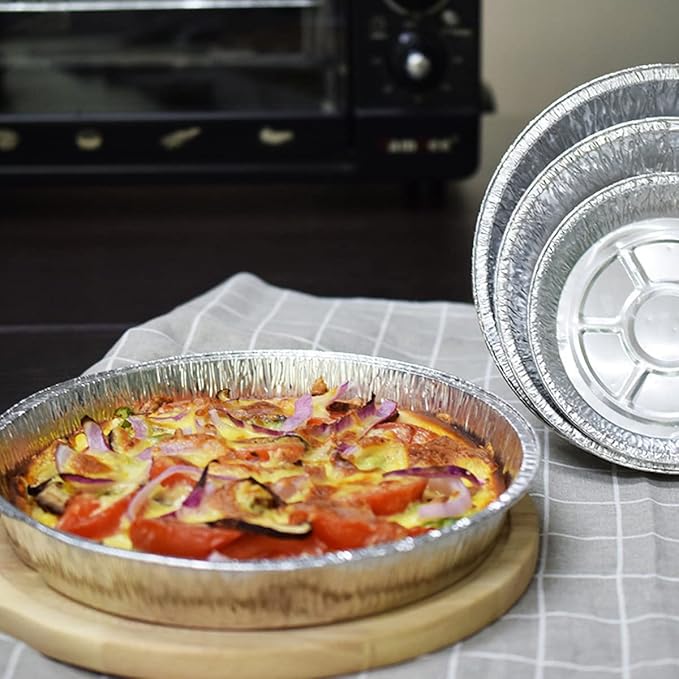 9" Pie Pans (10pack) - Disposable Aluminum Foil Pie Tins,Heavy-duty, Baking Tin Plates, Standard Size
