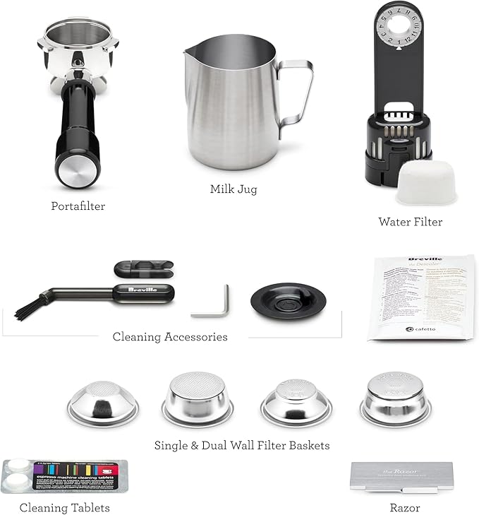 Breville Barista Express Impress Espresso Machine BES876DBL, Damson Blue