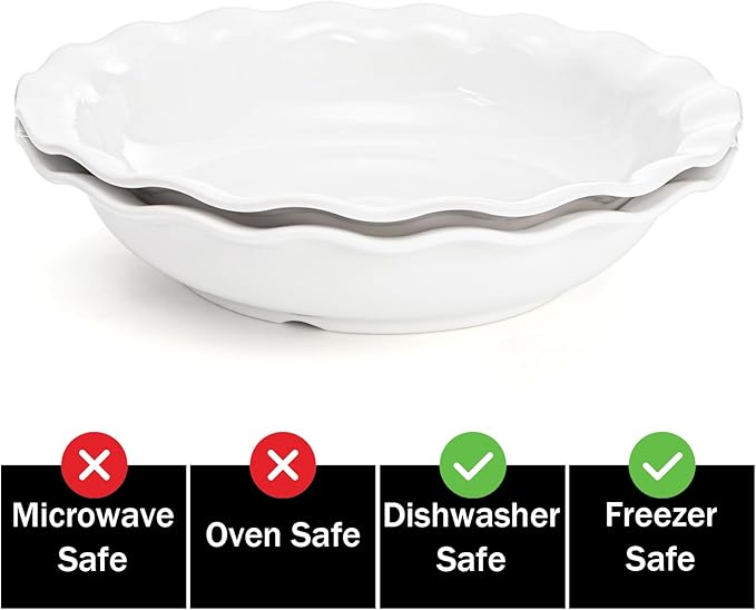 Fasmov 2 Pack Melamine Serving Bowls, 12inch Larger Salad Bowls, Lightweight and Unbreakable Mixing Bowl for Prepping and Serving Food, Dishwasher Safe, BPA Free, White