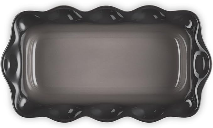 Le Creuset Stoneware Heritage Fluted Loaf Pan, 9", Oyster