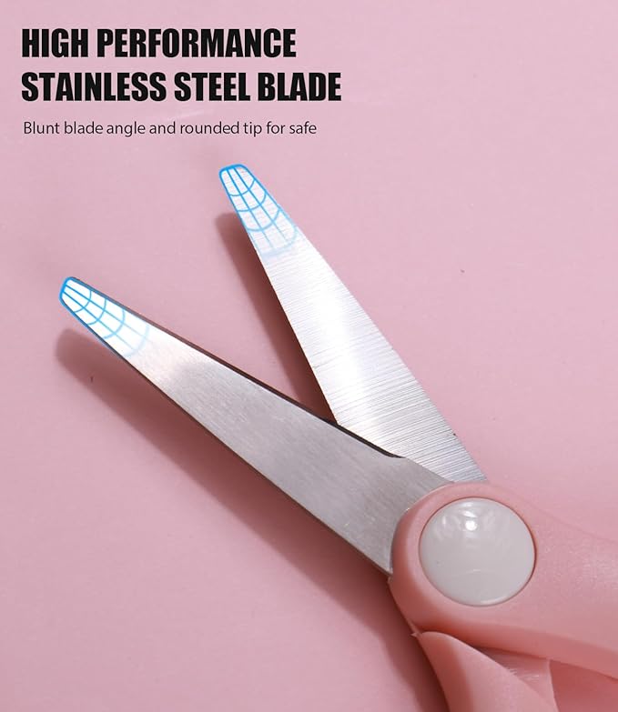 Baby Food Scissors Kicthen Shears - Portable Cute Kitchen Scissors with Dust Cover and Storage Travel Case - Ideal for Cutting Meat, Chicken, Vegetables, Fruits