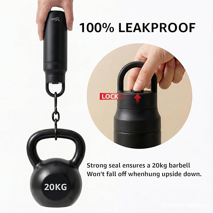 Black Stainless Steel Water Bottle Insulated 20 oz Tumbler with Handle,Leak Proof Travel Bottles,Water Cup with Lids