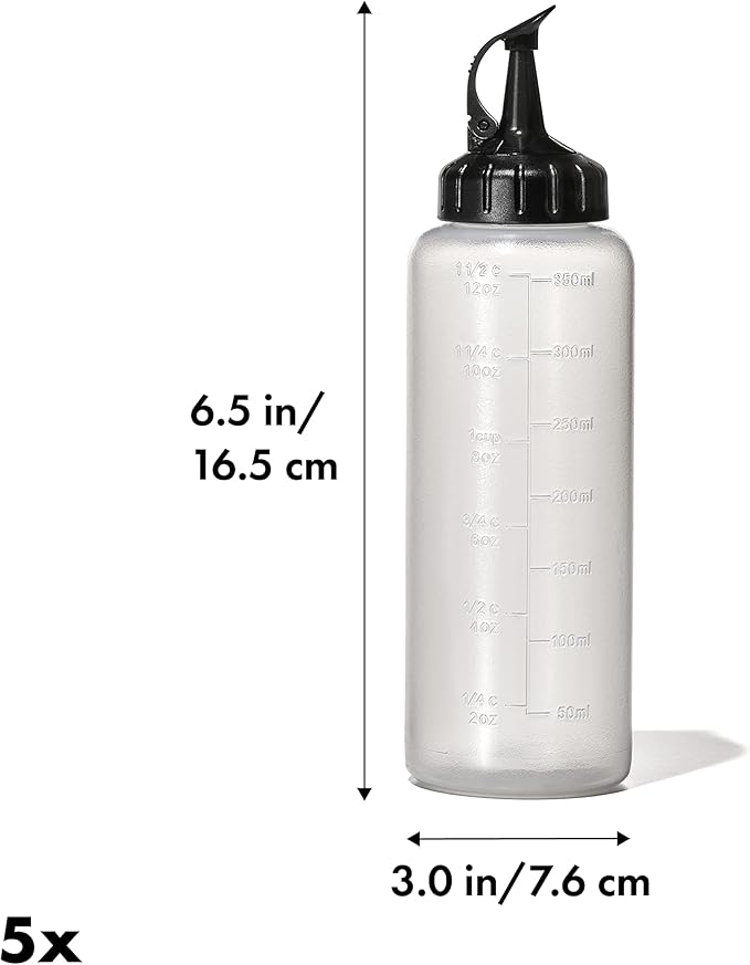 OXO Good Grips Chef's Squeeze Bottle Medium - 5 count (Pack of 4)