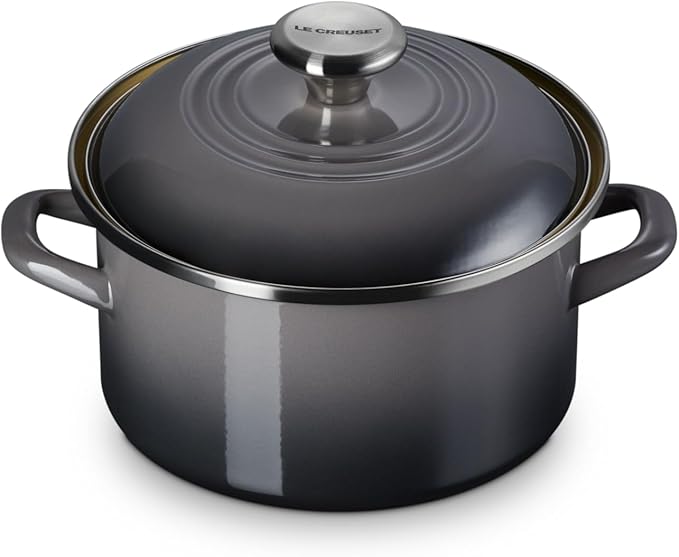 Le Creuset Enamel on Steel Traditional Petite Stockpot, 3.8qt., Oyster