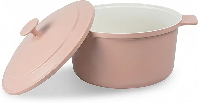 Gotham Steel 5 Qt Lightweight Ceramic Dutch Oven Pot with Lid, Nonstick Sourdough Dutch Oven for Bread Baking, 10 in 1 Stock Pot Ovens for Pasta, Spaghetti, Bread and More, Pots for Cooking