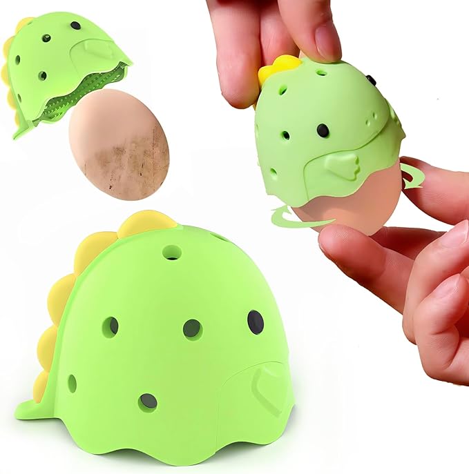 Silicone Egg Washer - Cute Dinosaur Egg Cleaner for Fresh Eggs, Fruits & Veggies, Ideal for Homesteaders, Backyard Chickens & Egg Collectors