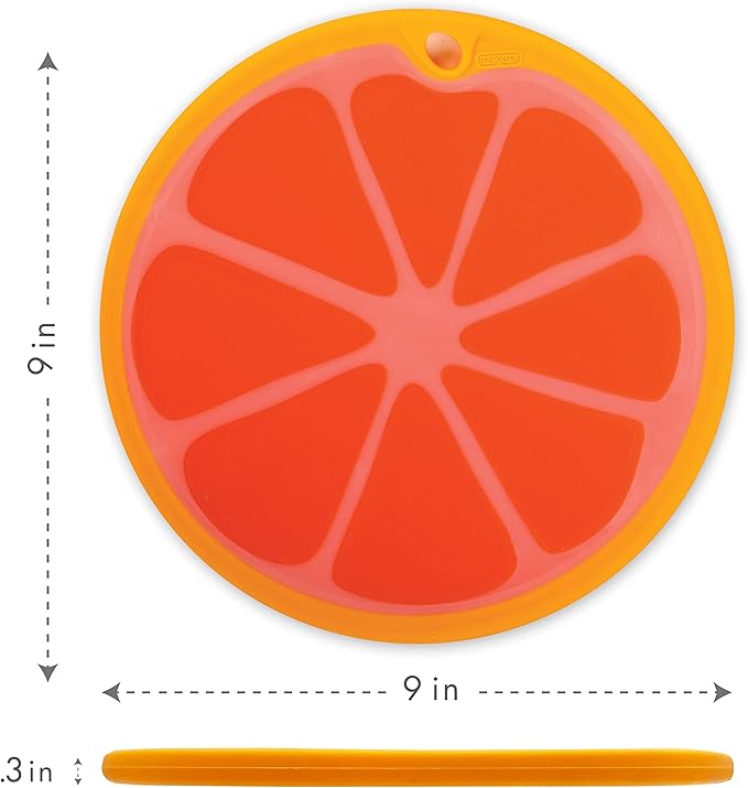 Dexas Citrus Slice Cutting Board/Serving Board 9 inches, Grapefruit