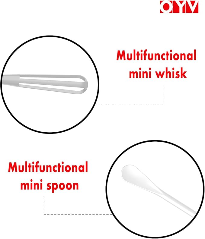 Scandinavian Modern Colors Mini Whisk Set, 8.5 in Mini Whisks for Cooking, 3 Pieces Small Wisk For Whisking, Beating, Blending Ingredients, Mixing Sauces, BPA Free Tiny Whisk
