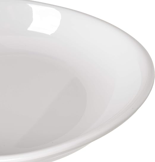 Carlisle FoodService Products Stadia Reusable Plastic Plate Pasta Plate for Home and Restaurant, Melamine, 8.5 Inches, Greige, (Pack of 12)