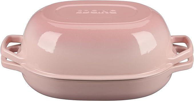 Enameled Cast Iron Oval Dutch Oven Pot with Lid, Dutch Oven for Sourdough Bread Baking, Bread Oven, Bread Dutch Oven, Oval Bread Pan, 7qt, Pink