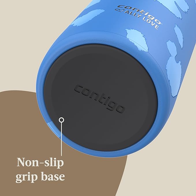Contigo x Ally Love Streeterville Stainless Steel Tumbler with Straw, Easy Clean Lid, Leak Proof, BPA Free, 24oz, Stellar Jay