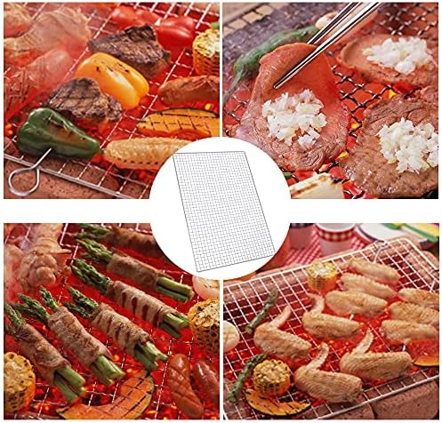 JoyRay Stainless Steel Grill Griddle, Grilling Rack Grids- 17.3” x 11.6”