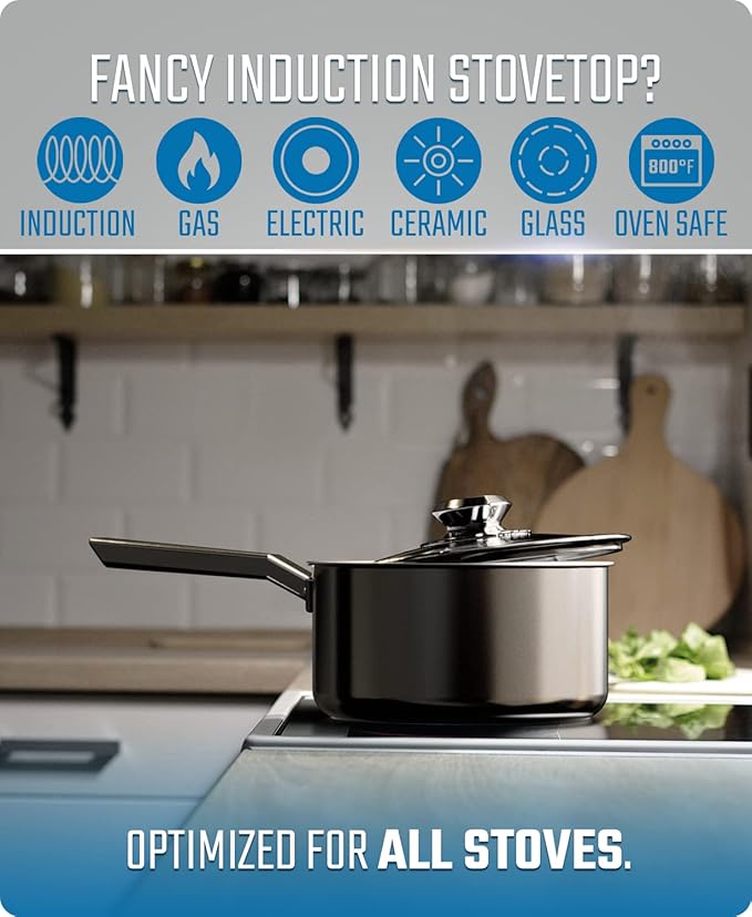 DALSTRONG 3 QT Stock Pot - The Oberon Series - 3-Ply Aluminum Core Cookware - Silver - w/Lid & Pot Protector