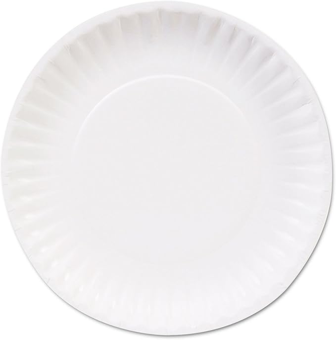 Dixie Basic 6" Light-Weight Paper Plates by GP PRO (Georgia-Pacific), White, DBP06W, 1,200 Count (100 Plates Per Pack, 12 Packs Per Case)