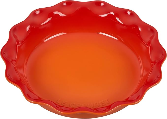 Le Creuset Stoneware 9" Heritage Pie Dish, Flame