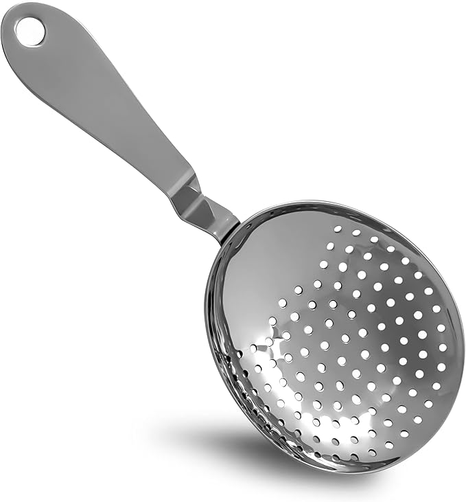 Julep Strainer: Stainless Steel Cocktail Strainer for Home or Commercial Bar