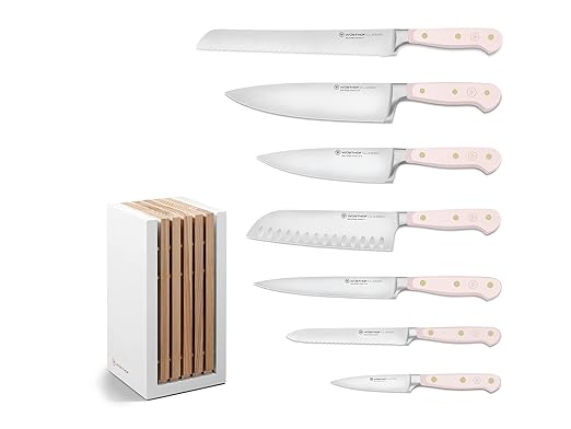 WÜSTHOF Classic Pink Himalayan Salt 8 Piece Knife Block Set