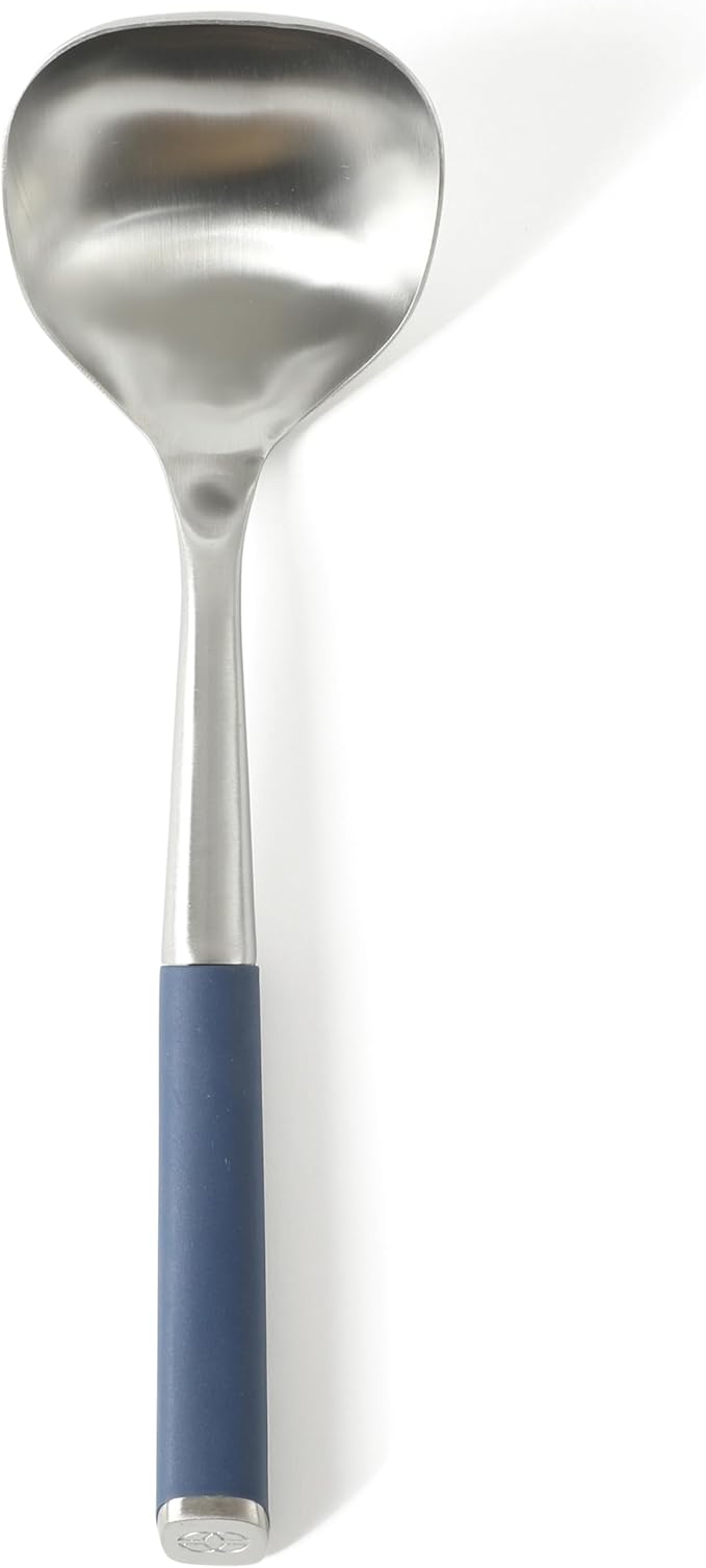 Calphalon Edge Stainless Steel Ladle w/Thermoplatic Rubber - Navy Blue