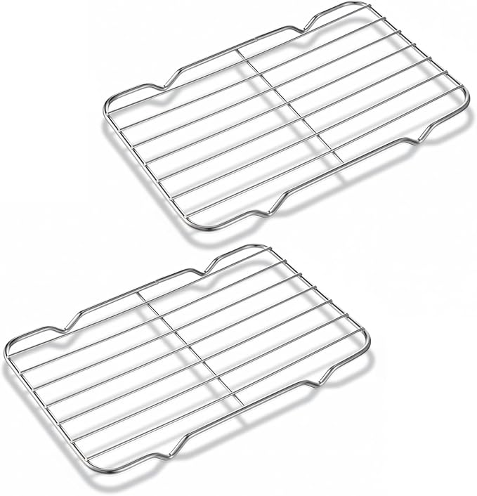 cobee1 Pc Cooling Rack For Baking, Roasting Rack Stainless Steel Wire Racks Cooling With 4 Legs, 5.3 X 8.5 Inch Rectangle Cooking Racks For Baking Cooking Roasting Oven
