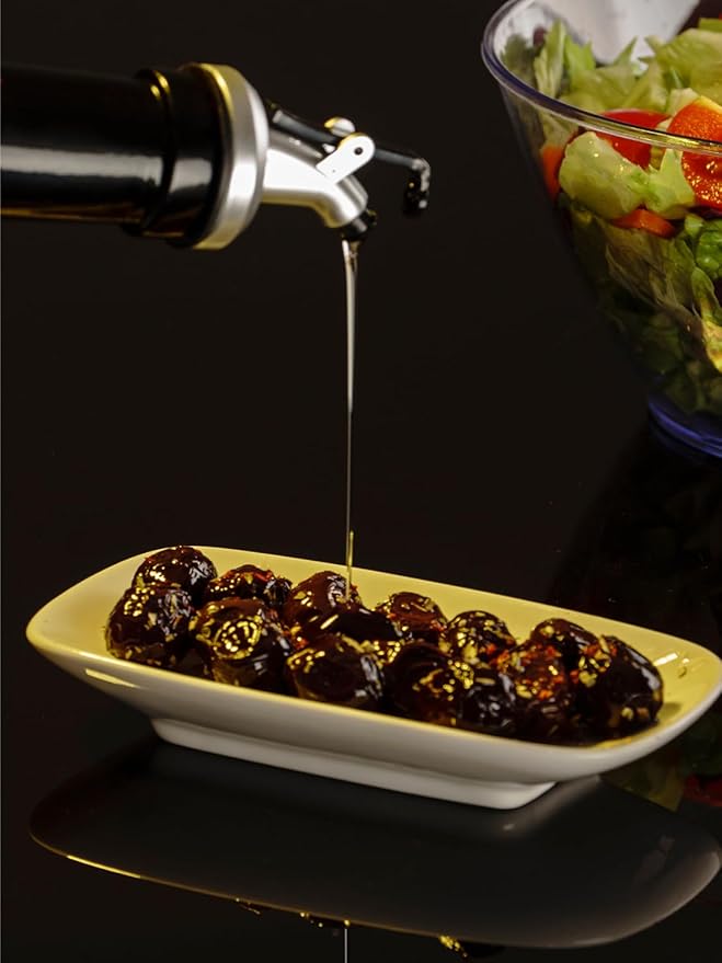 Glass Olive Oil Dispenser Set, Vinegar, Oil Dispencer, Oil Bottles for Kitchen, Pomegranate Syrup Dispencer, Vinegar Bottle (750ml/25oz) (1 Piece Classic)