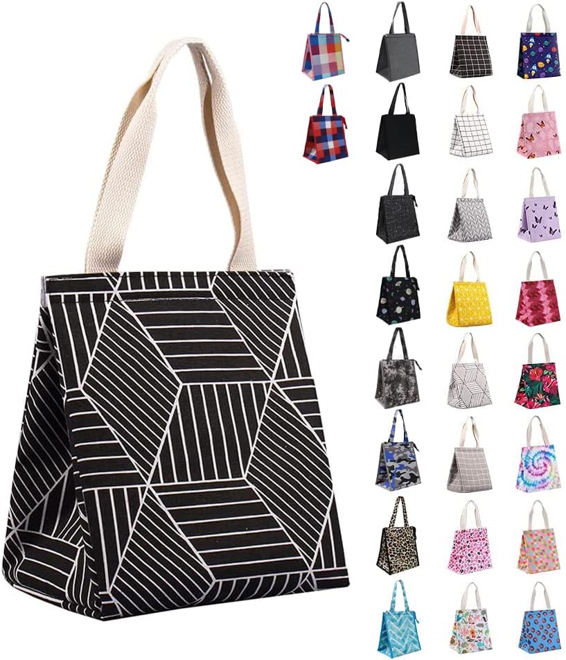 iknoe 9L Insulated Lunch Bag for Men & Women, Leak-Resistant Black