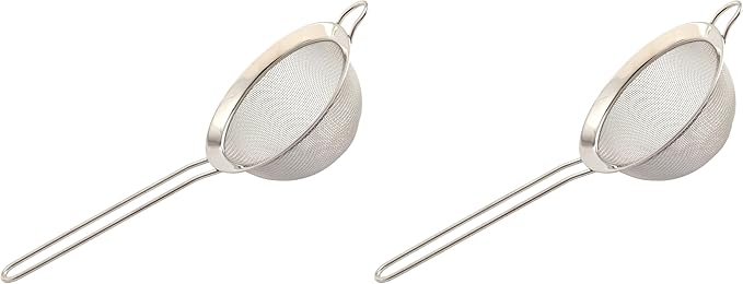 Norpro Stainless Steel Strainer, 4-inch, Silver (Pack of 2)